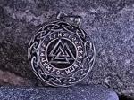 Valknut Runenkreis Anhänger aus 925 Sterlingsilber