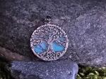 Baum des Lebens Anhänger aus 925 Sterlingsilber mit Türkis
