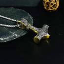 Halskette aus Edelstahl mit Wikinger-Amulett aus Edelstahl