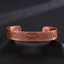 Kupferarmband Nordisches Schutzsymbol – Verstellbar | 12 mm Breit | ca. 38 g | Symbolarmband