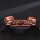 Kupferarmband Nordische Ornamente – Verstellbar | 12 mm Breit | ca. 38 g | Symbolarmband