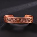 Kupferarmband Triquetra (keltischer Knoten) – Verstellbar | 12 mm Breit | ca. 38 g | Symbolarmband